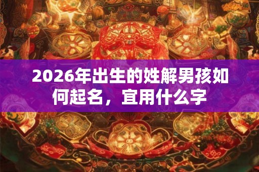 2026年出生的姓解男孩如何起名，宜用什么字