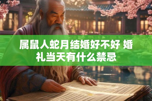 属鼠人蛇月结婚好不好 婚礼当天有什么禁忌