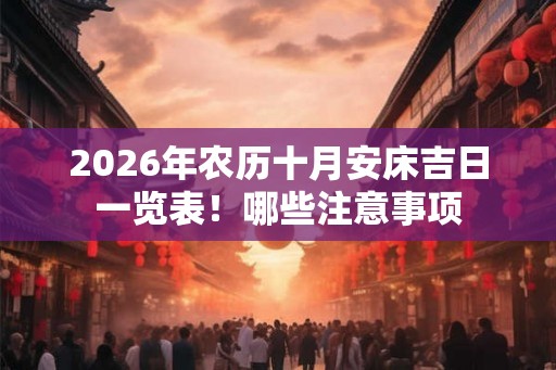 2026年农历十月安床吉日一览表！哪些注意事项