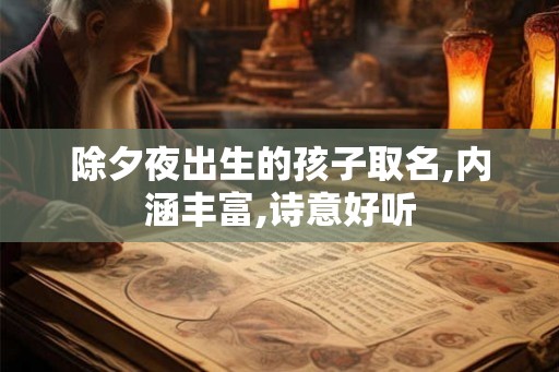 除夕夜出生的孩子取名,内涵丰富,诗意好听