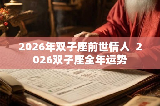 2026年双子座前世情人  2026双子座全年运势
