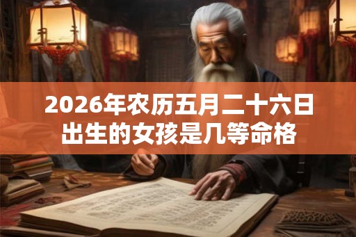 2026年农历五月二十六日出生的女孩是几等命格