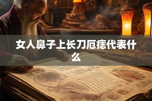 女人鼻子上长刀厄痣代表什么