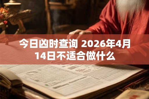 今日凶时查询 2026年4月14日不适合做什么