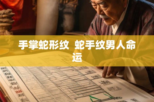 手掌蛇形纹  蛇手纹男人命运