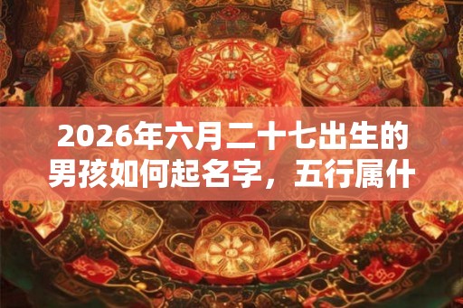 2026年六月二十七出生的男孩如何起名字，五行属什么