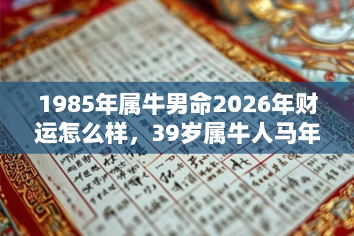 1985年属牛男命2026年财运怎么样，39岁属牛人马年事业运