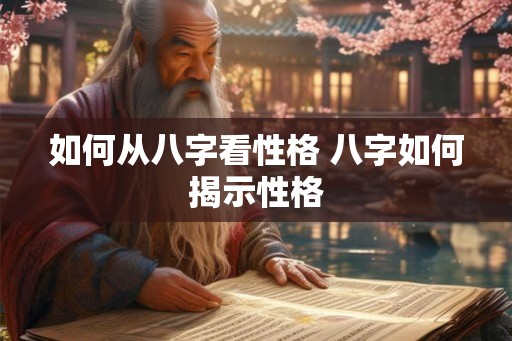 如何从八字看性格 八字如何揭示性格
