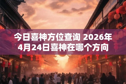 今日喜神方位查询 2026年4月24日喜神在哪个方向