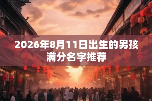 2026年8月11日出生的男孩满分名字推荐
