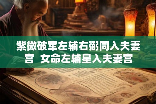 紫微破军左辅右弼同入夫妻宫 女命左辅星入夫妻宫 紫微破军左辅右弼同入夫妻宫 女命左辅星入夫妻宫