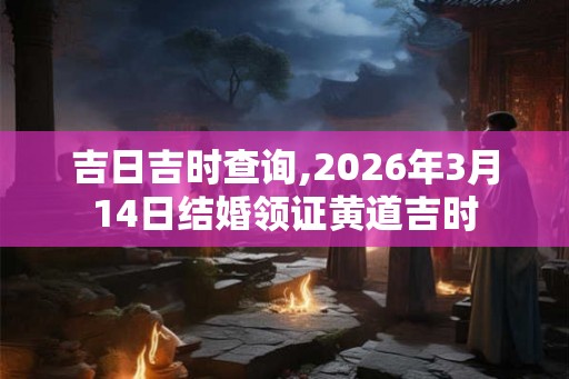 吉日吉时查询,2026年3月14日结婚领证黄道吉时