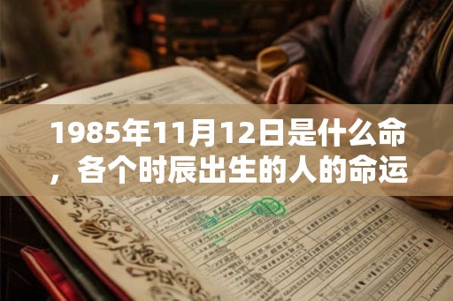 1985年11月12日是什么命，各个时辰出生的人的命运