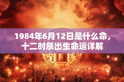 1984年6月12日是什么命，十二时辰出生命运详解