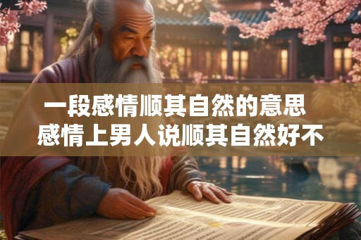 一段感情顺其自然的意思 感情上男人说顺其自然好不好 一段感情顺其自然的意思 感情上男人说顺其自然好不好