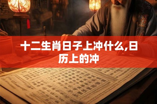 十二生肖日子上冲什么,日历上的冲