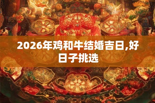 2026年鸡和牛结婚吉日,好日子挑选