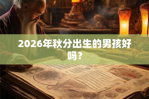 2026年秋分出生的男孩好吗？