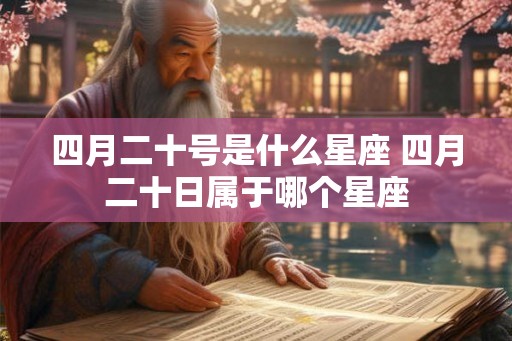 四月二十号是什么星座 四月二十日属于哪个星座
