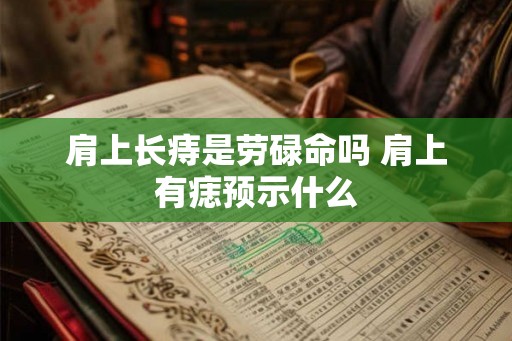 肩上长痔是劳碌命吗 肩上有痣预示什么 肩上长痔是劳碌命吗 肩上有痣预示什么