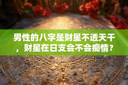 男性的八字是财星不透天干,财星在日支会不会痴情? 男性的八字是财星不透天干,财星在日支会不会痴情?
