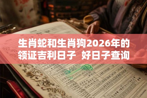 生肖蛇和生肖狗2026年的领证吉利日子  好日子查询