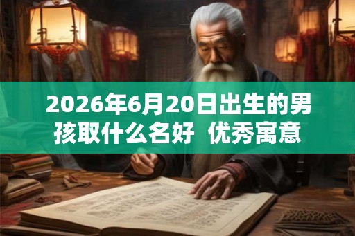 2026年6月20日出生的男孩取什么名好  优秀寓意