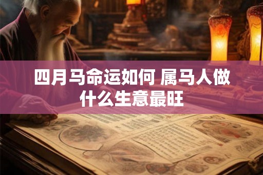 四月马命运如何 属马人做什么生意最旺 四月马命运如何 属马人做什么生意最旺