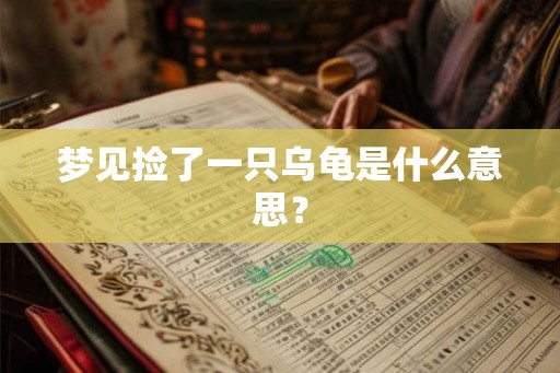 梦见捡了一只乌龟是什么意思？