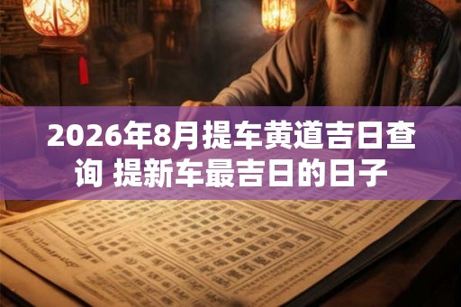 2026年8月提车黄道吉日查询 提新车最吉日的日子 2026年8月提车黄道吉日查询 提新车最吉日的日子