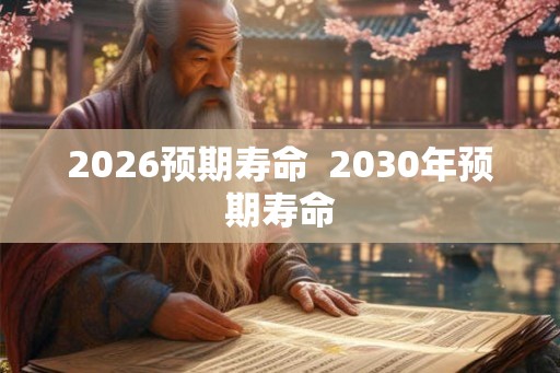 2026预期寿命  2030年预期寿命
