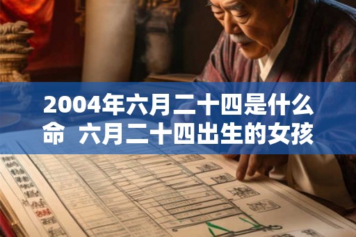 2004年六月二十四是什么命  六月二十四出生的女孩什么命