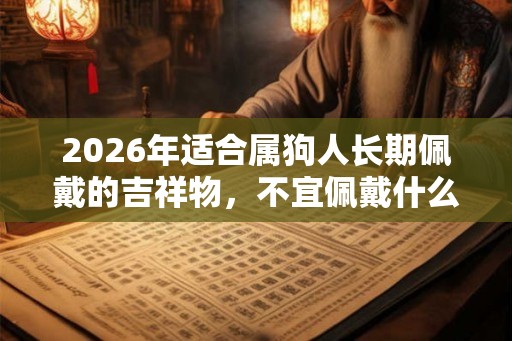 2026年适合属狗人长期佩戴的吉祥物，不宜佩戴什么？