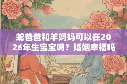 蛇爸爸和羊妈妈可以在2026年生宝宝吗？婚姻幸福吗？
