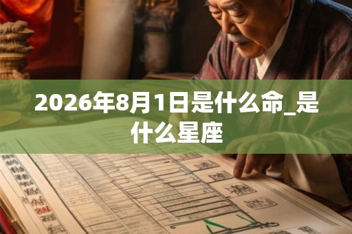 2026年8月1日是什么命_是什么星座