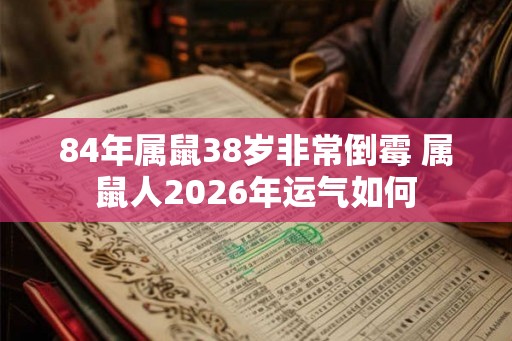 84年属鼠38岁非常倒霉 属鼠人2026年运气如何