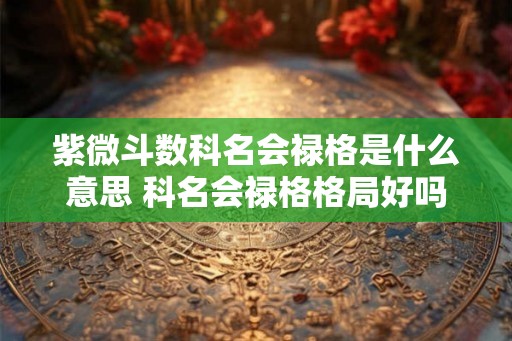 紫微斗数科名会禄格是什么意思 科名会禄格格局好吗