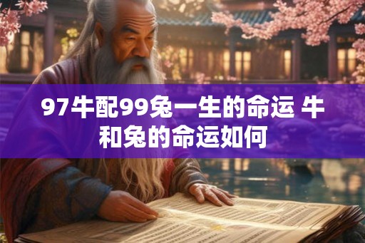 97牛配99兔一生的命运 牛和兔的命运如何 97牛配99兔一生的命运 牛和兔的命运如何