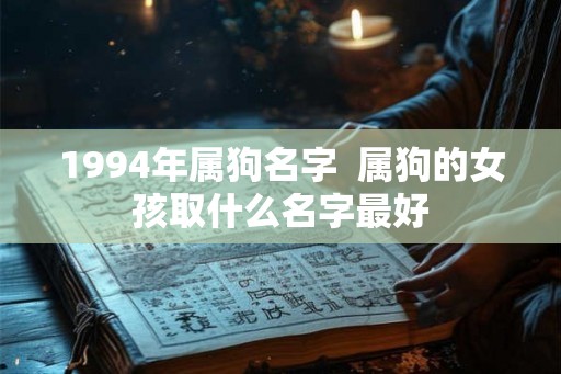 1994年属狗名字  属狗的女孩取什么名字最好