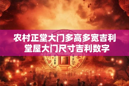 农村正堂大门多高多宽吉利  堂屋大门尺寸吉利数字