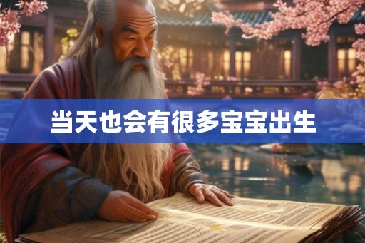 当天也会有很多宝宝出生