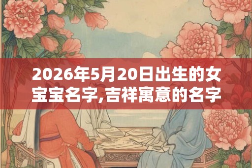 2026年5月20日出生的女宝宝名字,吉祥寓意的名字