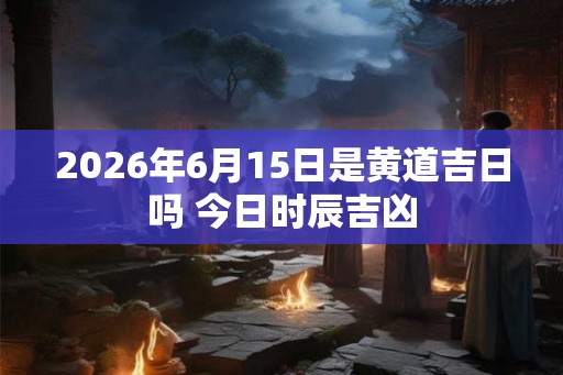 2026年6月15日是黄道吉日吗 今日时辰吉凶