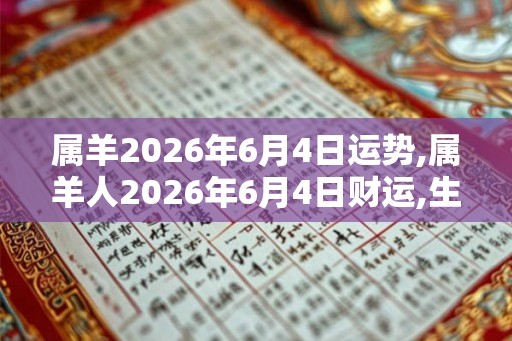 属羊2026年6月4日运势,属羊人2026年6月4日财运,生肖羊2026年6月4日运势 属羊2026年6月4日运势,属羊人2026年6月4日财运,生肖羊2026年6月4日运势
