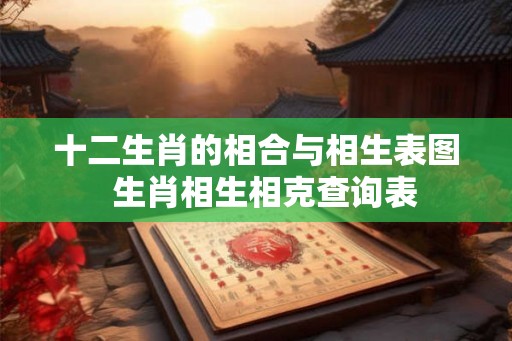 十二生肖的相合与相生表图  生肖相生相克查询表