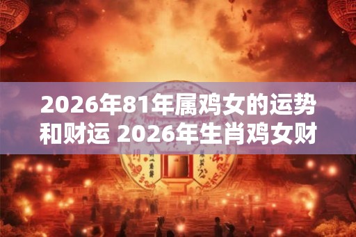 2026年81年属鸡女的运势和财运 2026年生肖鸡女财运如何
