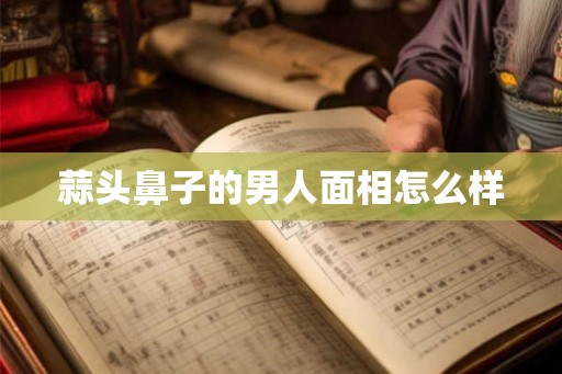 蒜头鼻子的男人面相怎么样