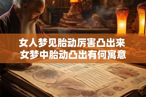 女人梦见胎动厉害凸出来 女梦中胎动凸出有何寓意