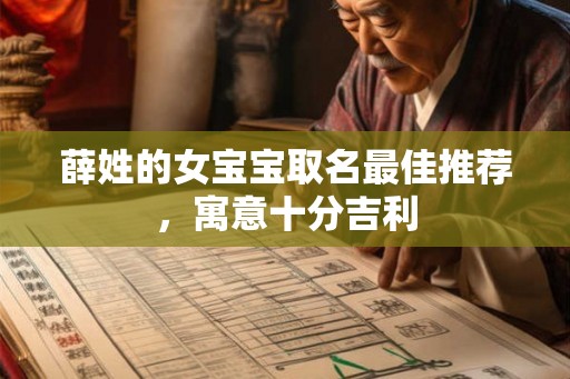 薛姓的女宝宝取名最佳推荐，寓意十分吉利