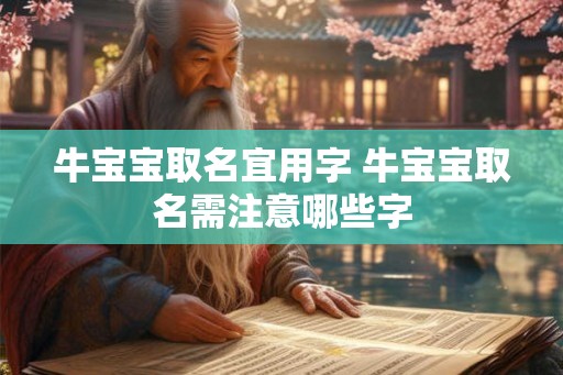 牛宝宝取名宜用字 牛宝宝取名需注意哪些字